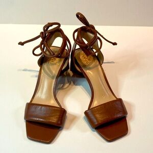 Vince Camuto Vernisa Leather Ankle-Tie Sandals